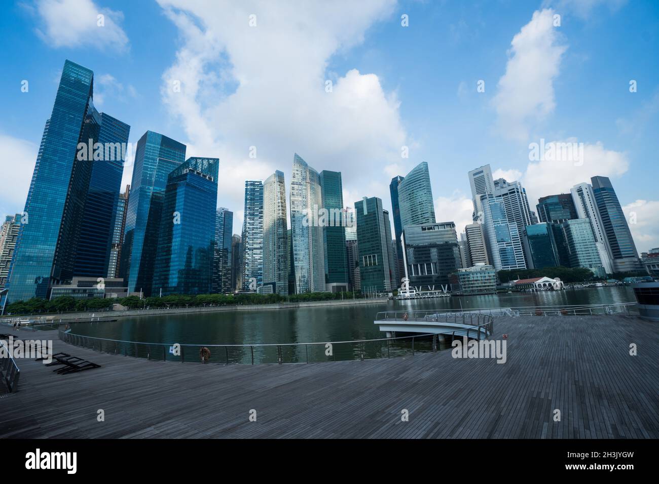 Grattacieli moderni a Singapore Foto Stock