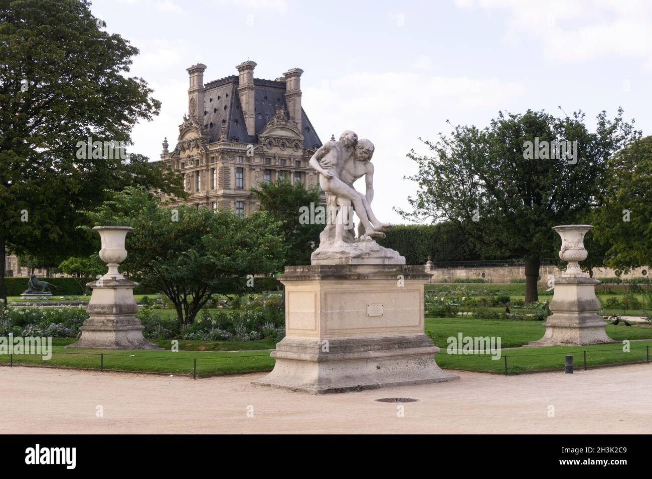 Parigi, Francia. Mattina presto al Giardino delle Tuileries Foto Stock