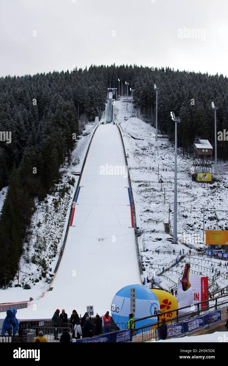 FIS World Cup Ski Jumping 17-18, Neustadt, qualifica Foto Stock