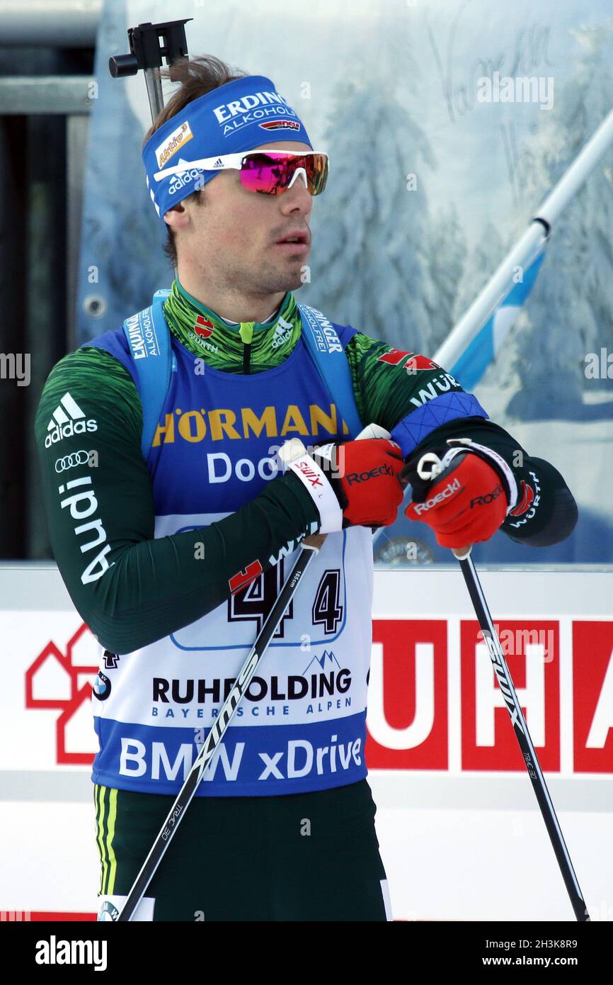 IBU Biathlon Relay uomo - Ruhpolding Foto Stock