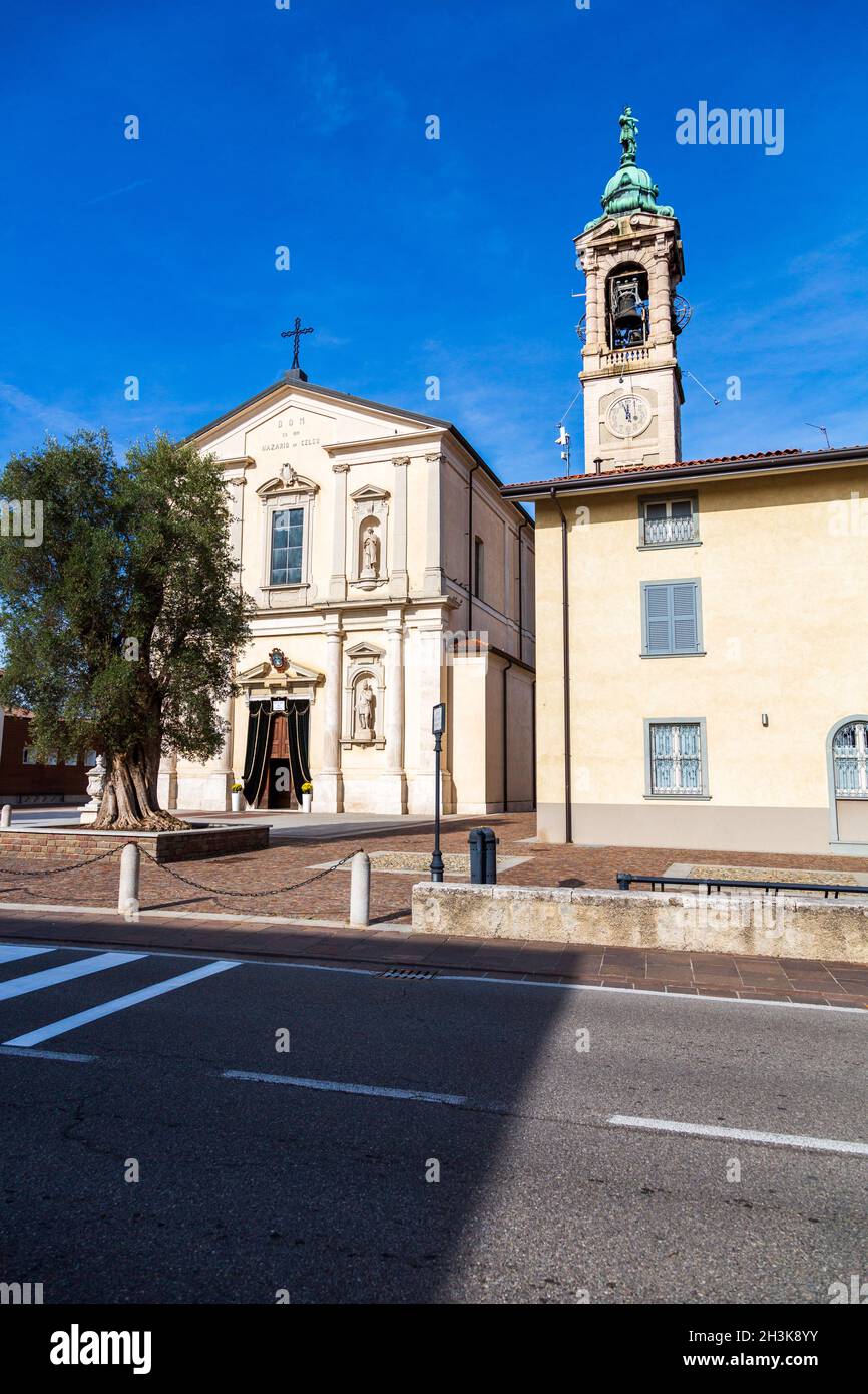 Treviolo, Bergamo, Lombardia, Italia : Chiesa dei SS Nazaro e Celso Foto Stock