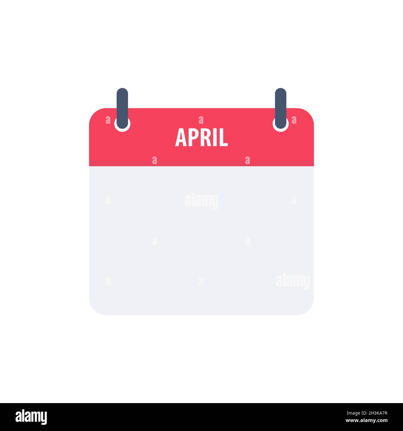 Icona del calendario simbolo aprile semplice design Illustrazione Vettoriale