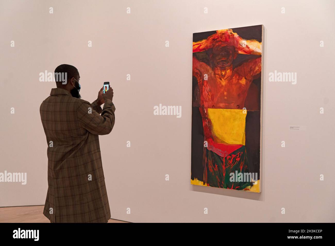 Il dipinto di Jennifer Packer, “Trasfigurazione (non è santo) risale al 2017. Fa parte di una mostra al Whitney Museum of American Art Foto Stock