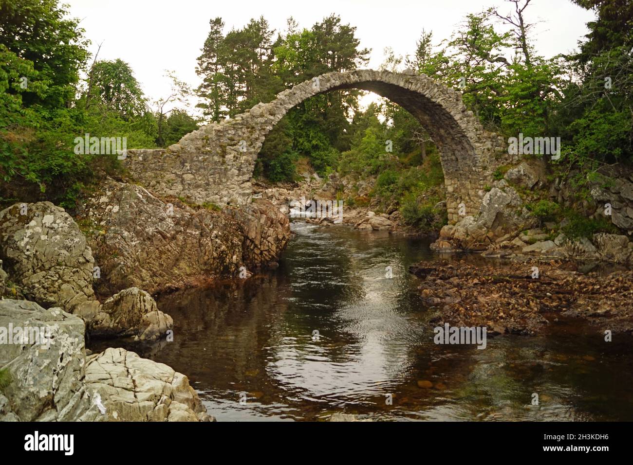 Il vecchio ponte Packhorse Foto Stock