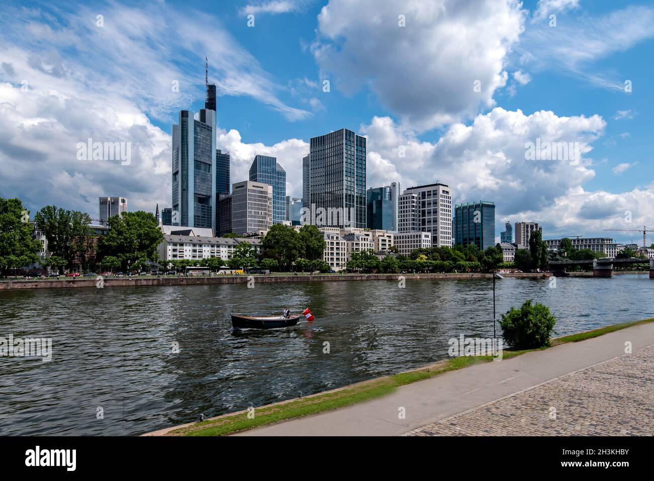 Guarda la città di Francoforte Foto Stock