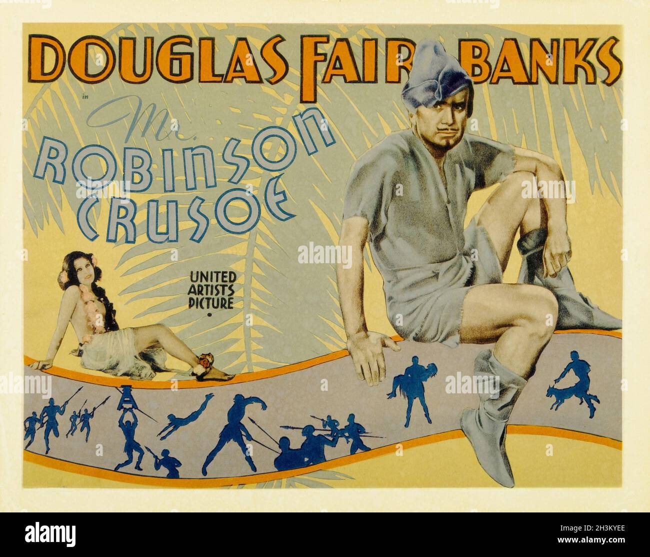 DOUGLAS FAIRBANKS in ROBINSON CRUSOE (1932), diretto da A. EDWARD SUTHERLAND. Credit: UNITED ARTISTS / Album Foto Stock
