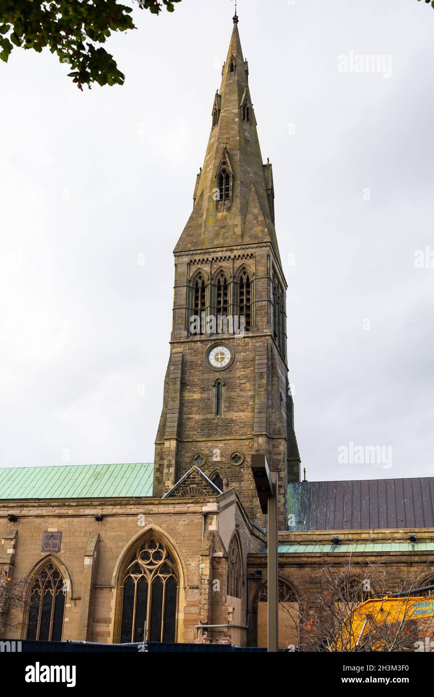 La Chiesa Cattedrale di Saint Martin, Cattedrale di Leicester. Leicester, Leicestershire, Inghilterra Foto Stock