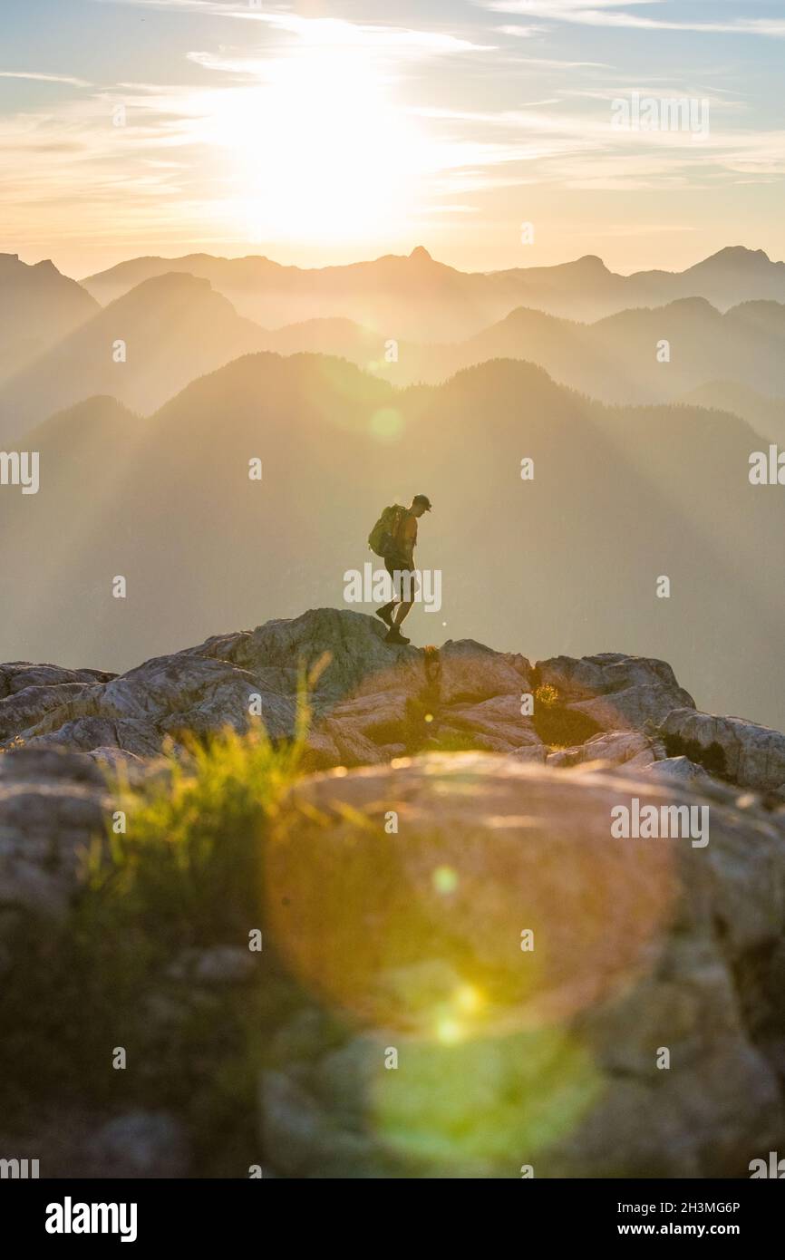 Vista ideale di escursionismo zaino in spalla vicino Vancouver, Canada. Foto Stock