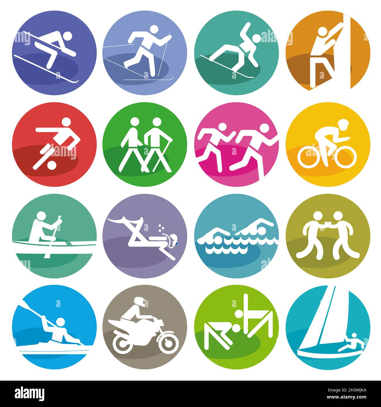 Set di icone sport - illustrazione Foto Stock