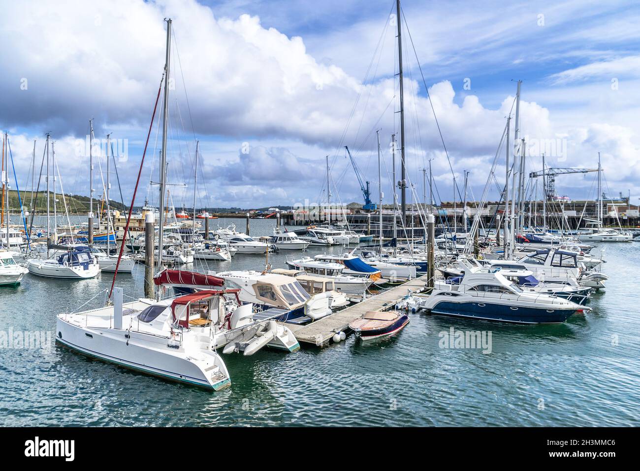 Falmouth marina in Cornovaglia Foto Stock