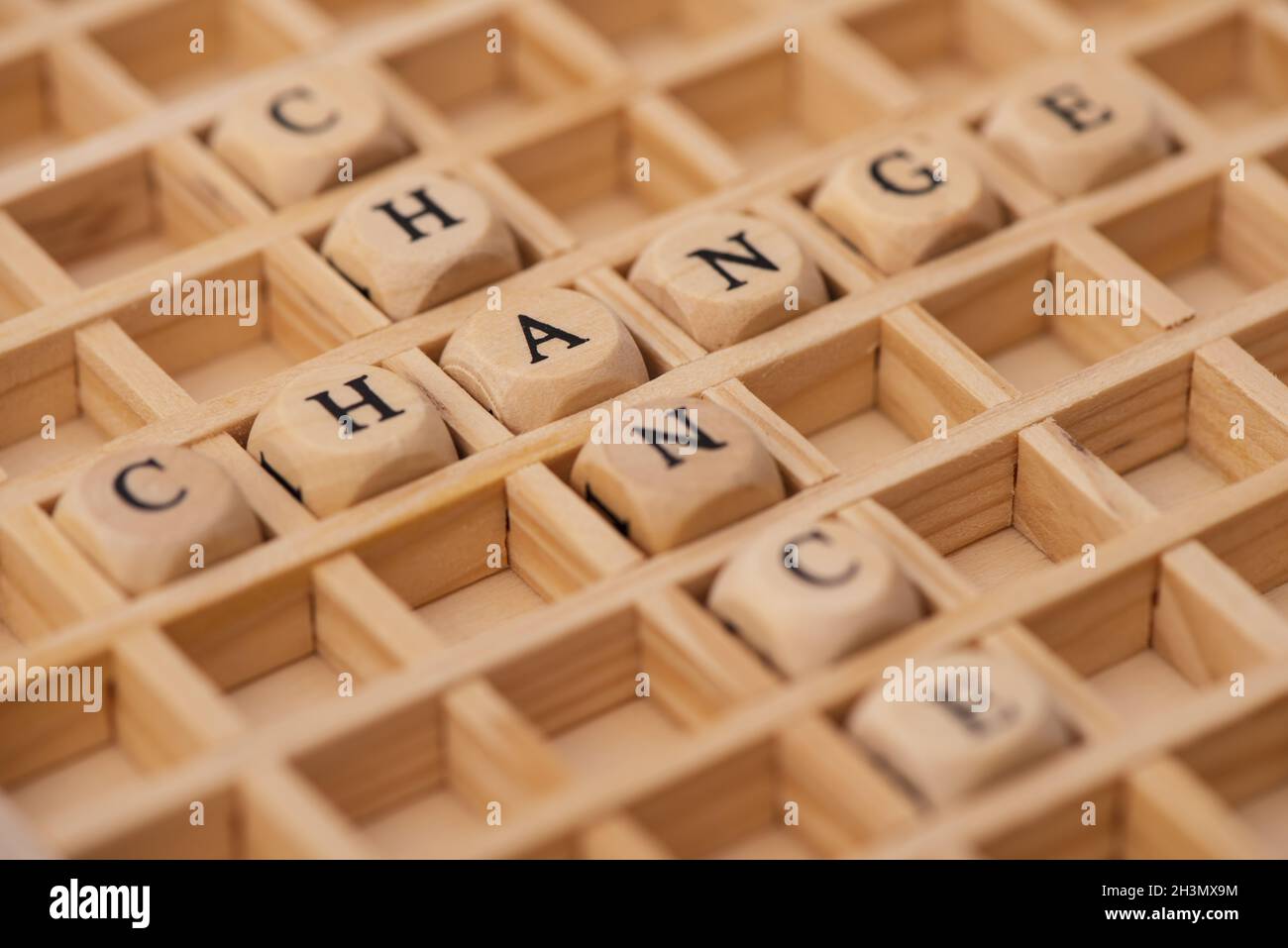 Word cloud per opportunità e cambiamento Foto Stock