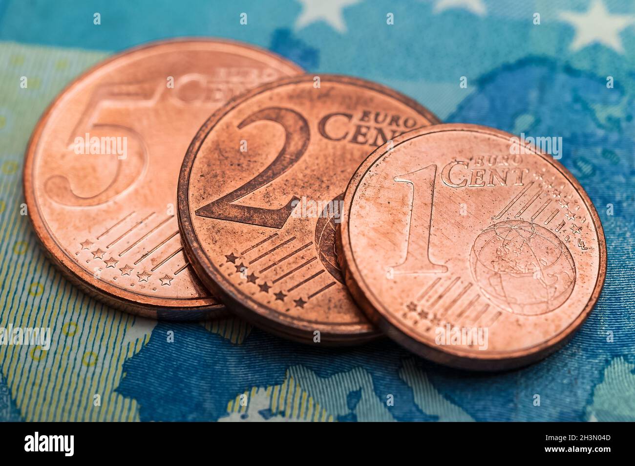 Finanzia monete in euro Foto Stock