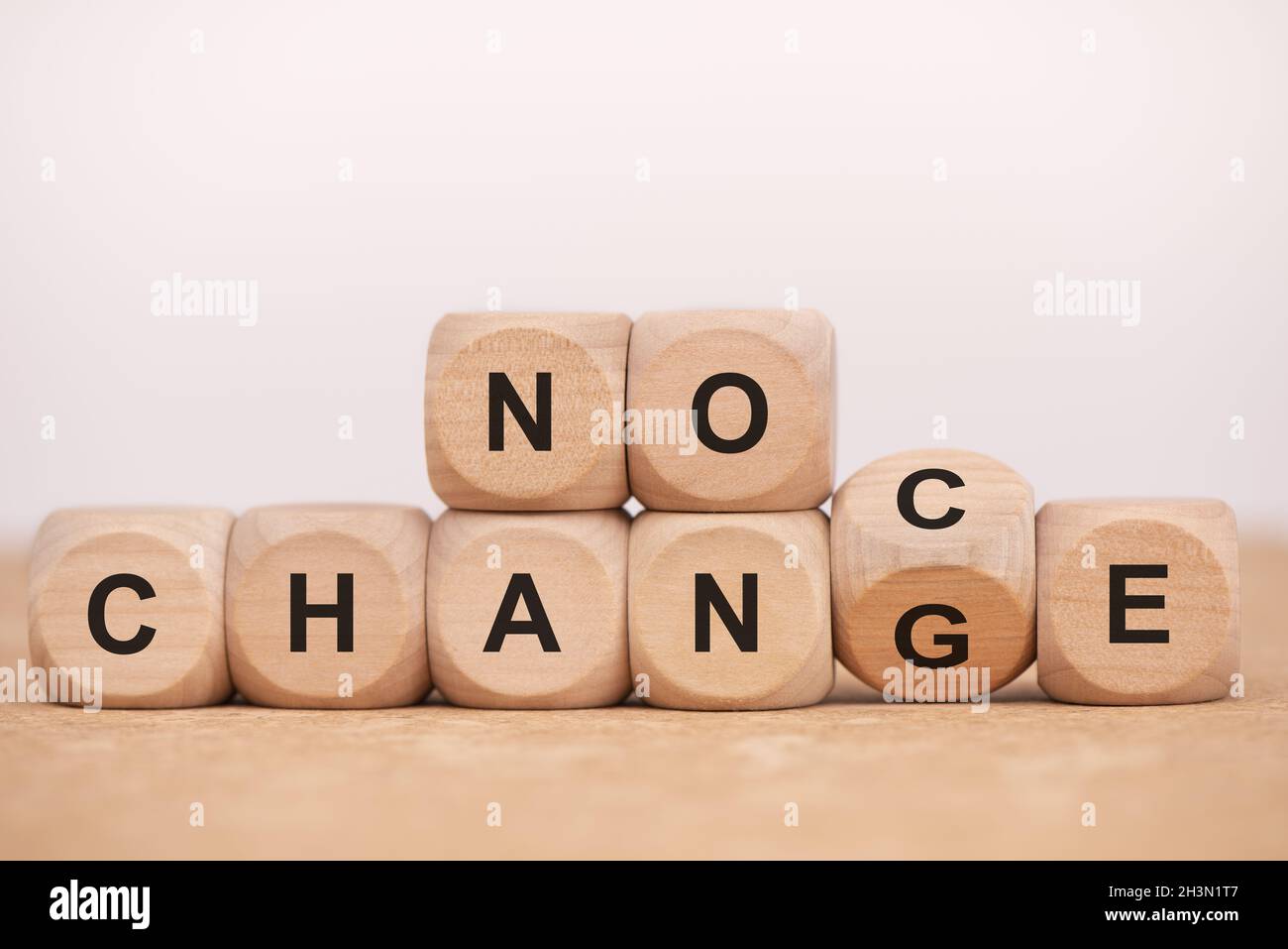 Modifica e possibilità stampate sui cubi Foto Stock