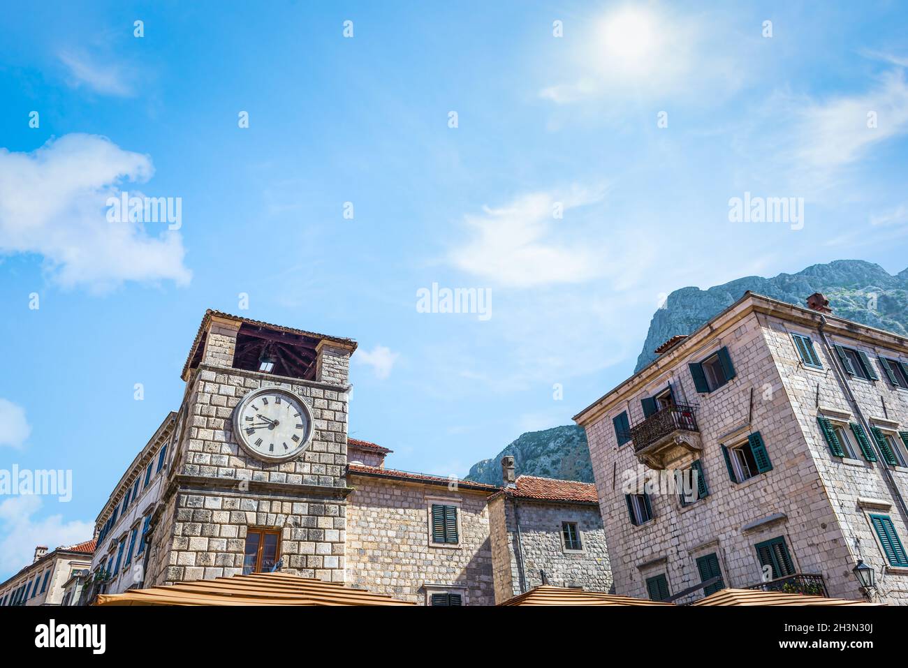 Vecchio orologio della città Foto Stock