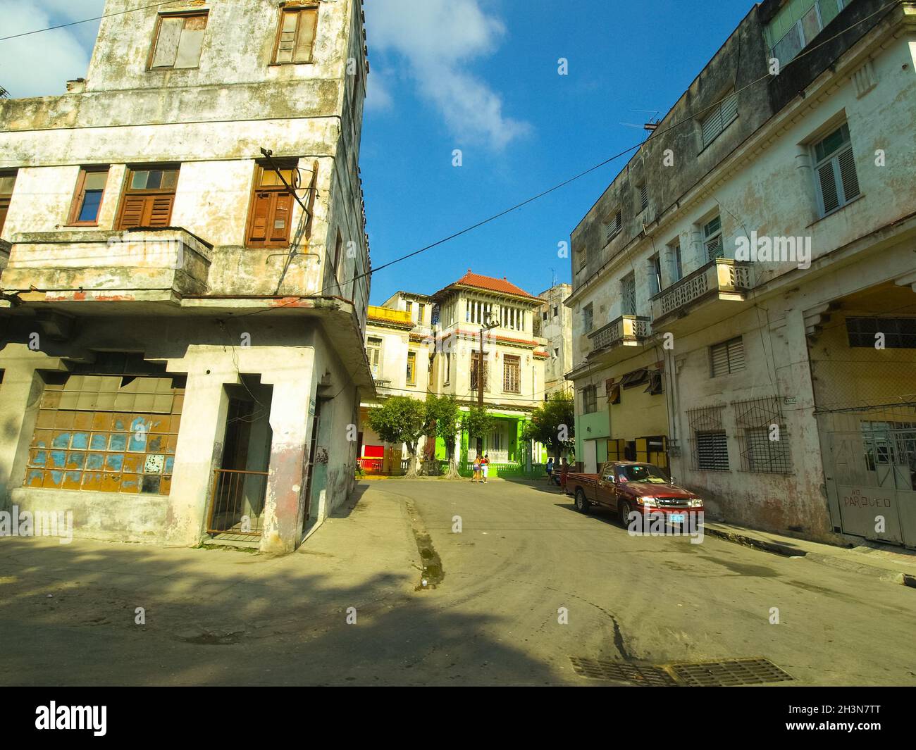 Strade di l'Avana, una passeggiata a piedi a l'Avana. Foto Stock