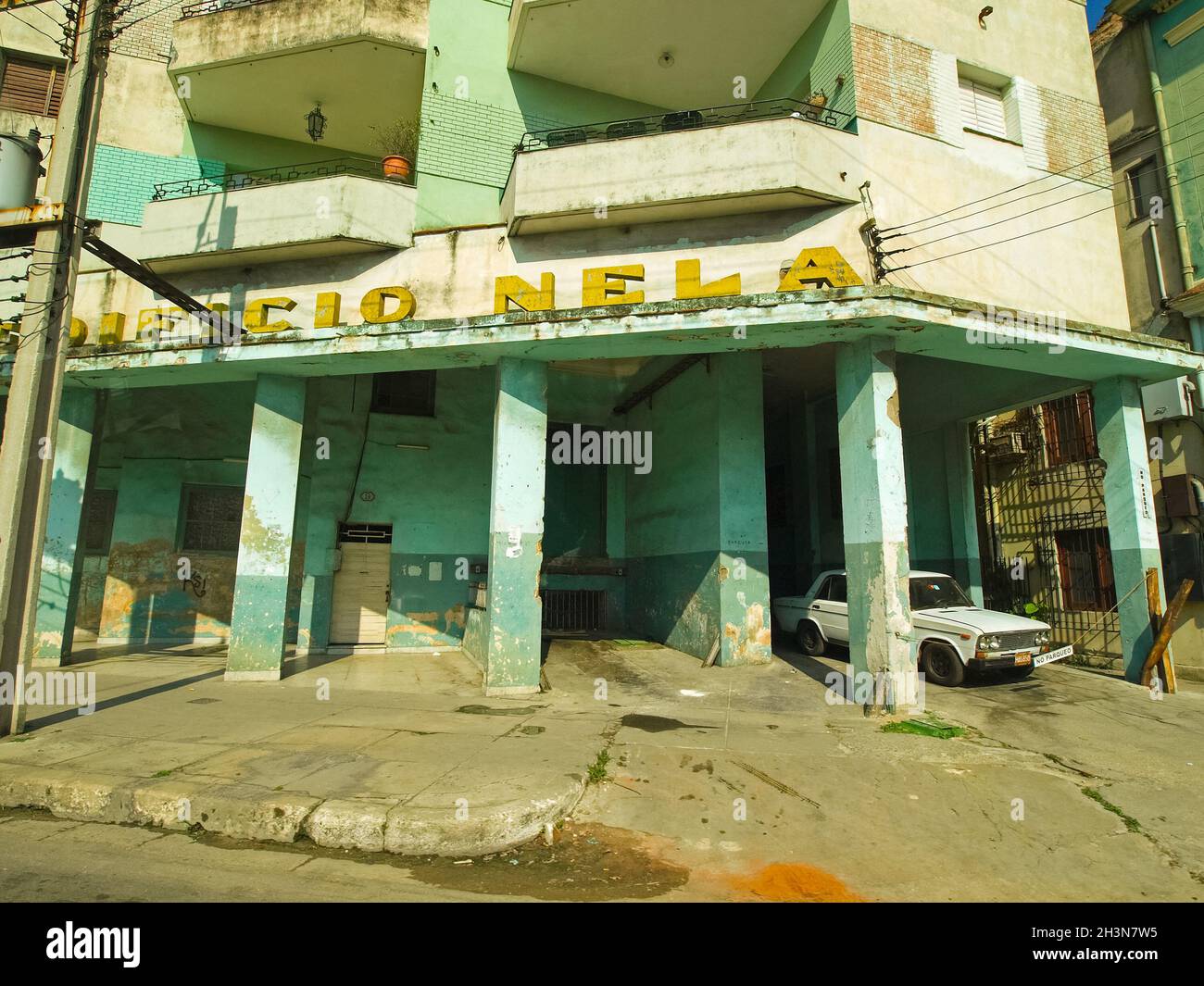 Strade di l'Avana, una passeggiata a piedi a l'Avana. Foto Stock