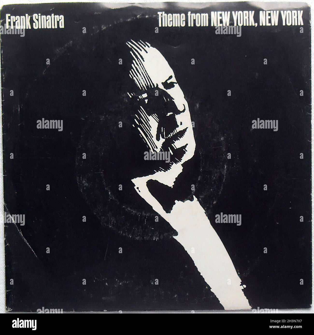 1980 Frank Sinatra New York New York 45 giri/min vinile manicotto 7 pollici Record Foto Stock