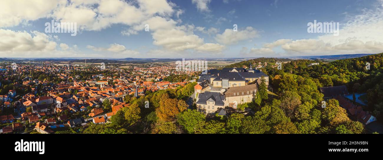 Grande castello Blankenburg Harz vista aerea Foto Stock