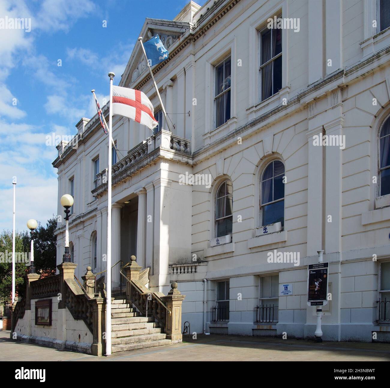 Visualizza il municipio edificio Southport Merseyside Foto Stock