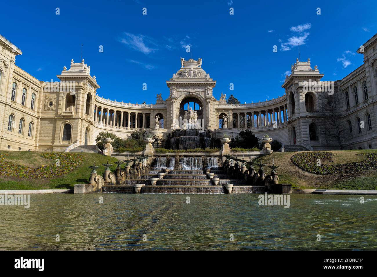 Palais Longchamp, famoso edificio storico situato a Marsiglia, Francia Foto Stock