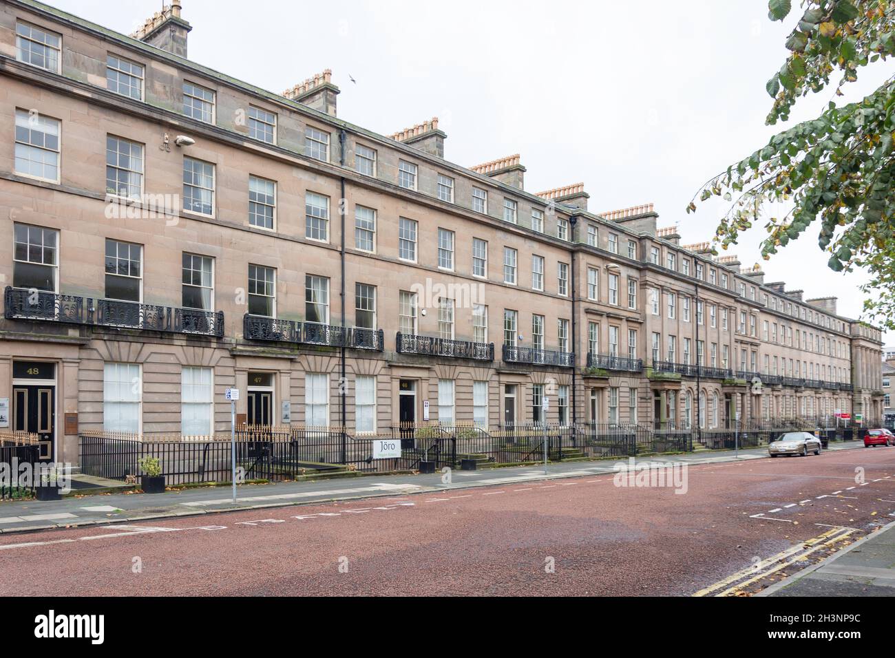 Terrazza georgiana, Hamilton Square, Birkenhead, Metropolitan Borough of Wirral, Merseyside, Inghilterra, Regno Unito Foto Stock