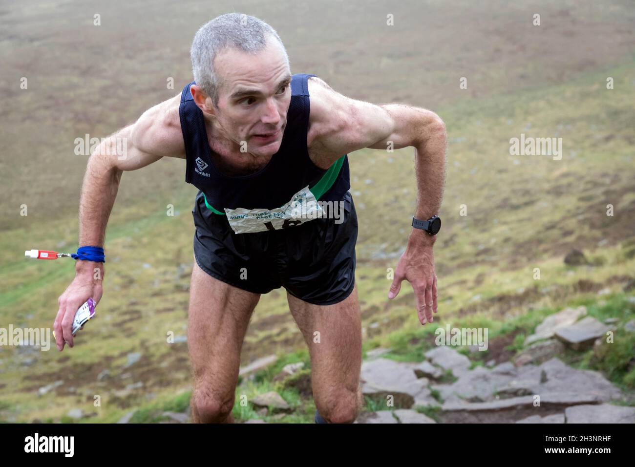 Garry Greenhow ha vinto la gara dei tre picchi del 2021 Foto Stock