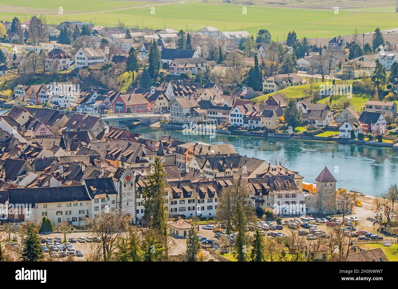 Stein am Rhein, Cantone di Sciaffusa, Svizzera Foto Stock