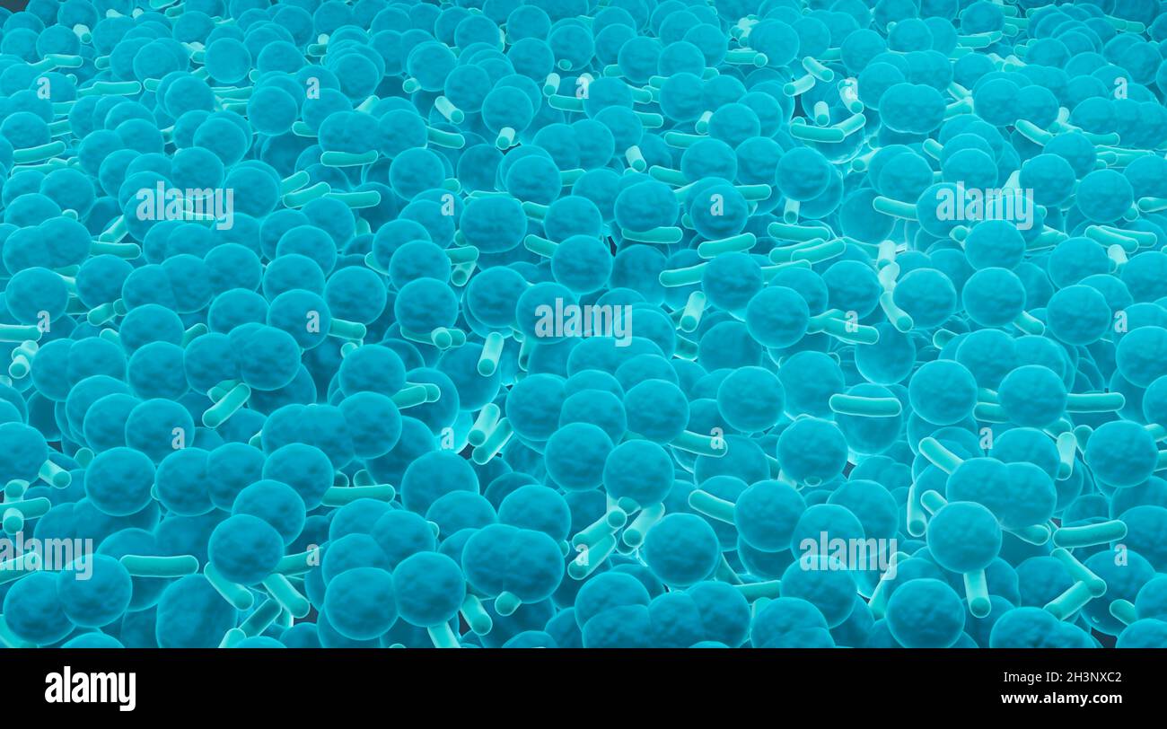 Biofilm, illustrazione Foto Stock