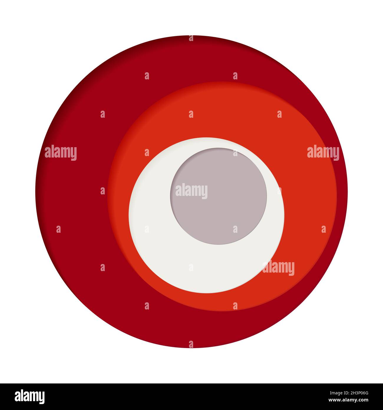 Tavolozza rotonda di quattro colori su sfondo bianco - Vettore Foto Stock