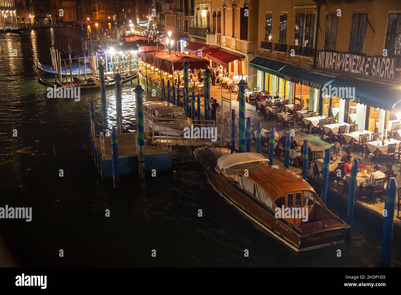 Terrazze in serata a Venezia Foto Stock
