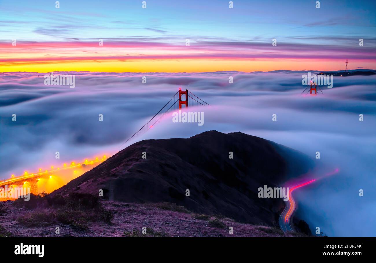 Golden Gate Bridge di San Francisco Foto Stock