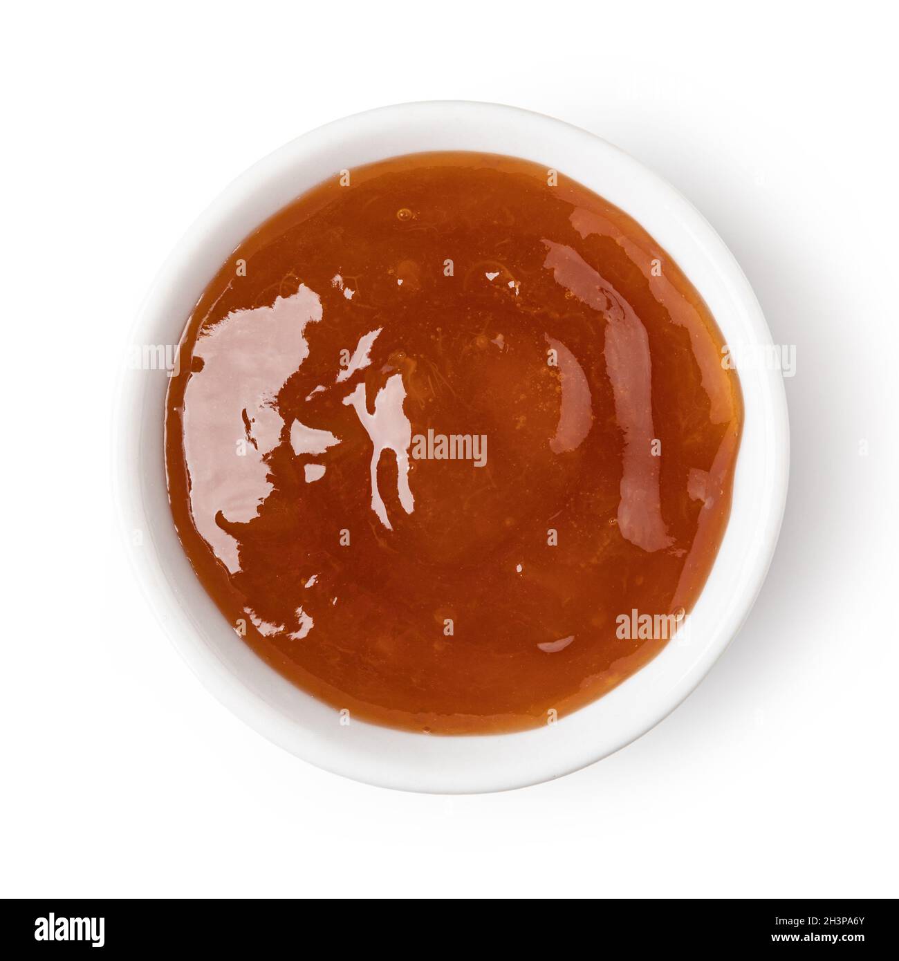 Recipiente di vetro di marmellata di albicocche Foto Stock