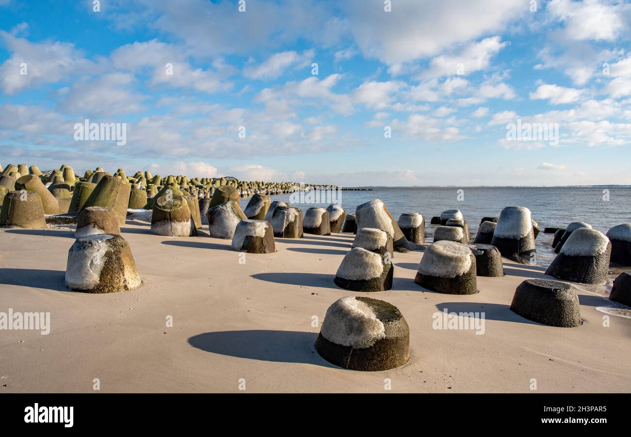 Tetrapodi Foto Stock