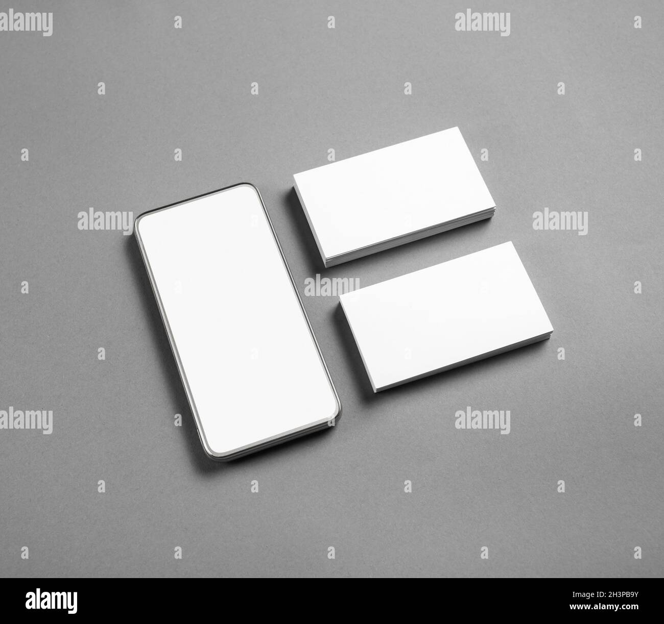 Smartphon, biglietti da visita Foto Stock