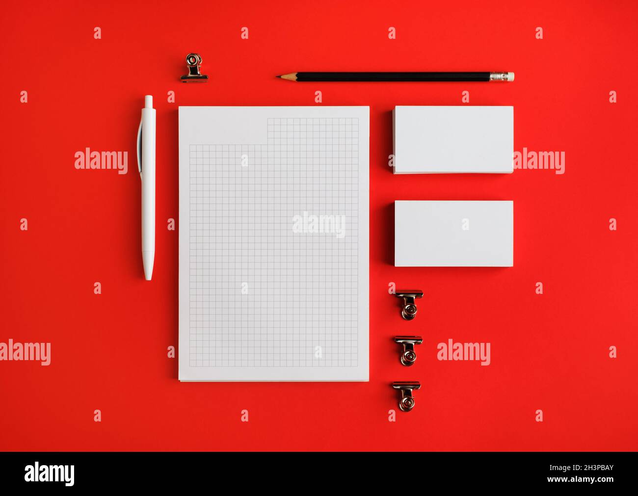 Foto di vuoto articoli di cancelleria Foto Stock