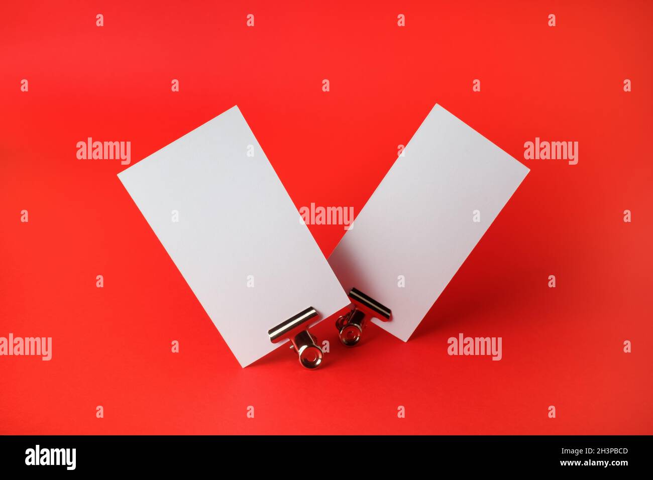 Due carte aziendali Foto Stock