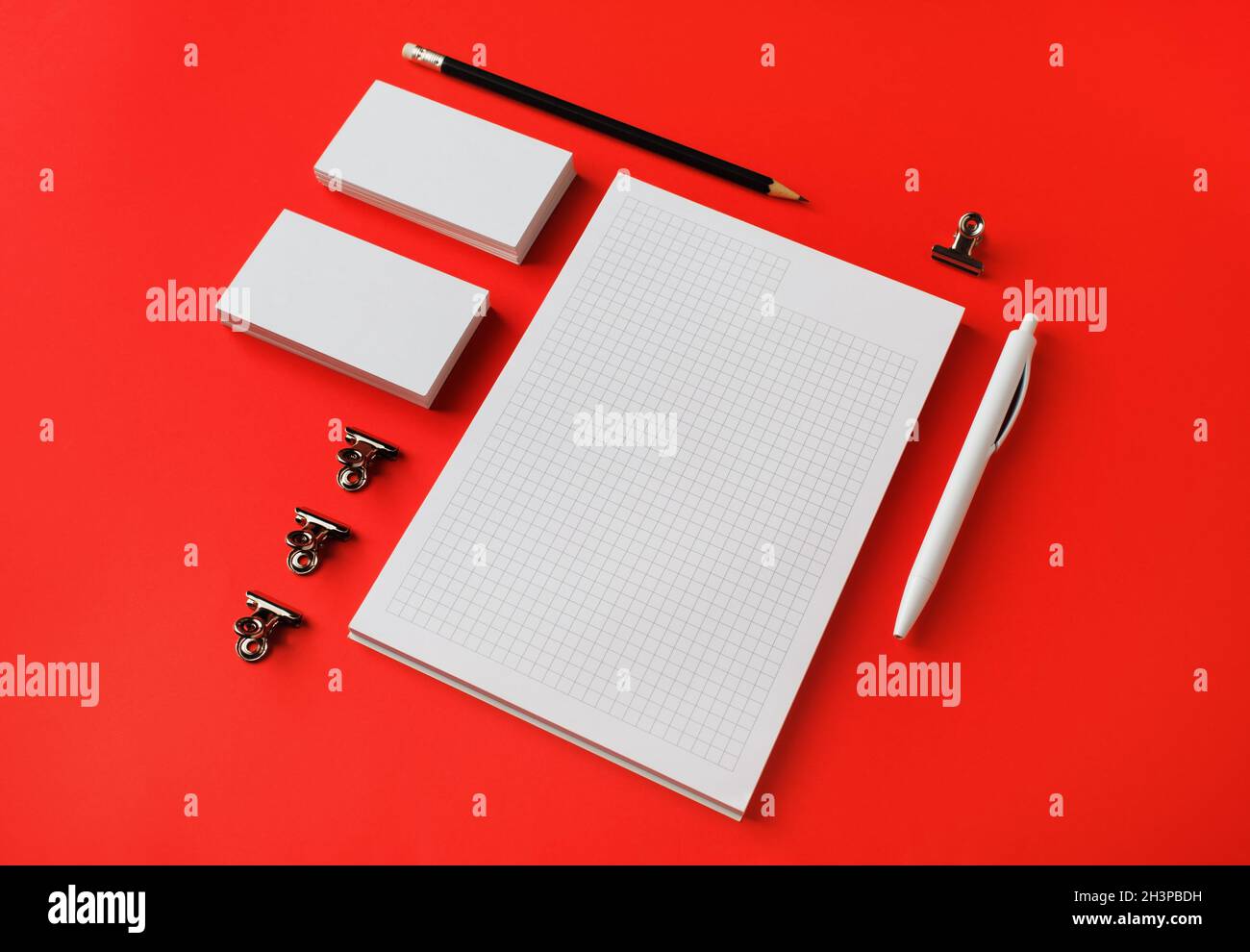 Vuoto set di cancelleria Foto Stock