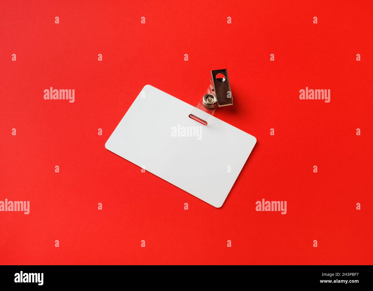 Blank badge in plastica Foto Stock
