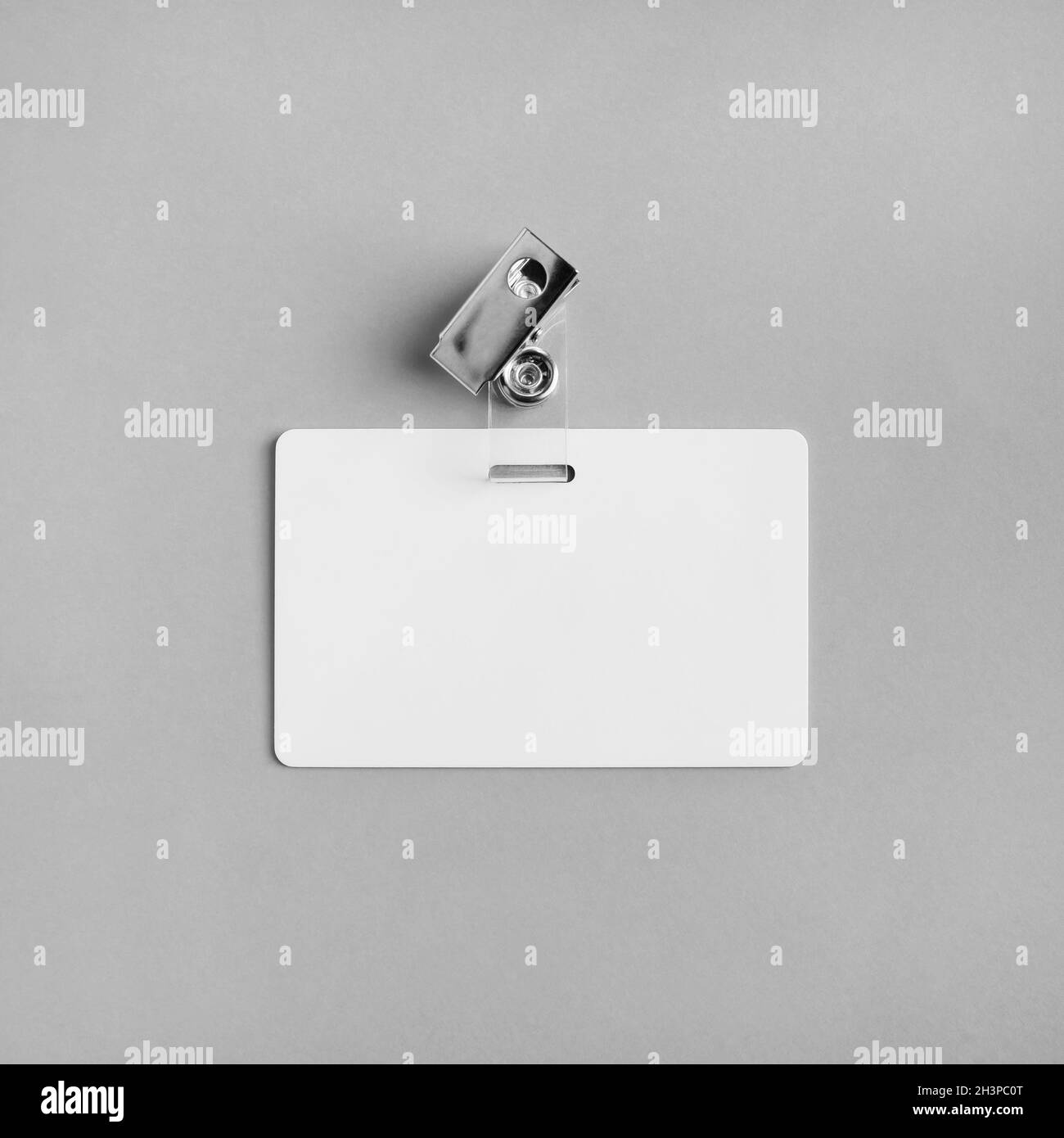Vuoto badge bianco Foto Stock