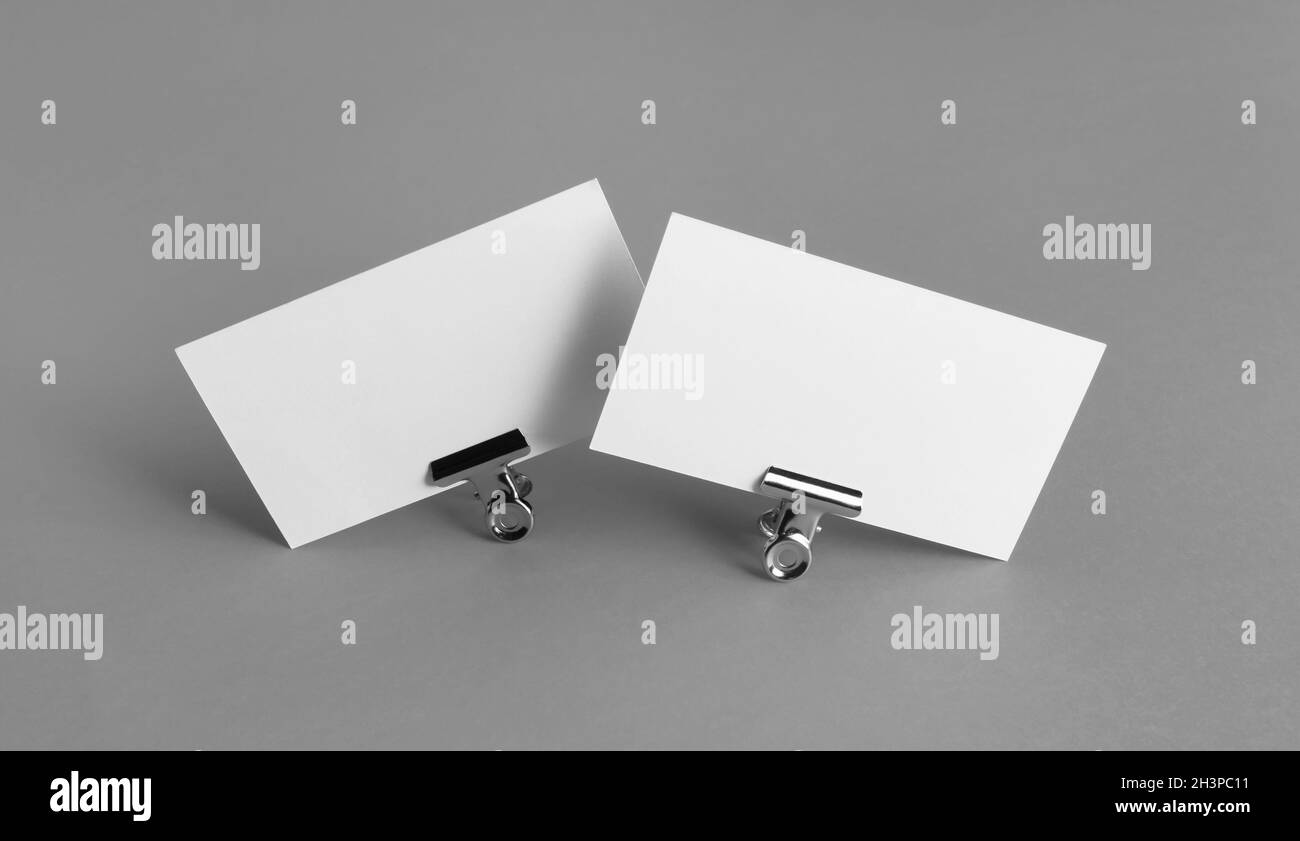 Due carte aziendali Foto Stock