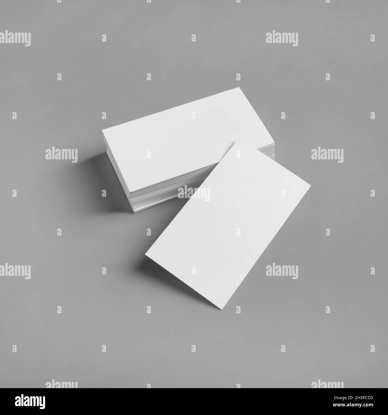 Bianco schede aziendali Foto Stock