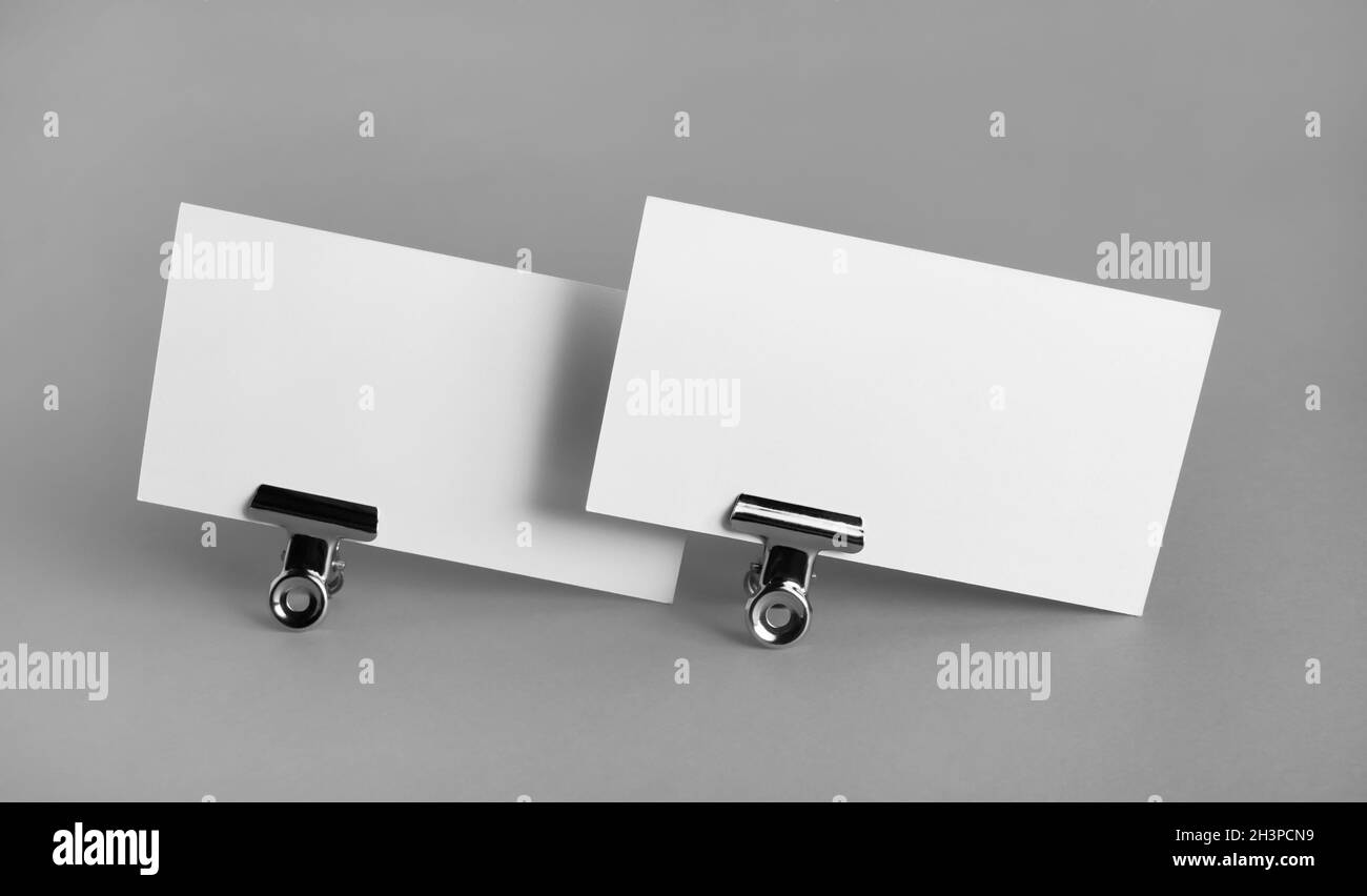 Due carte aziendali Foto Stock