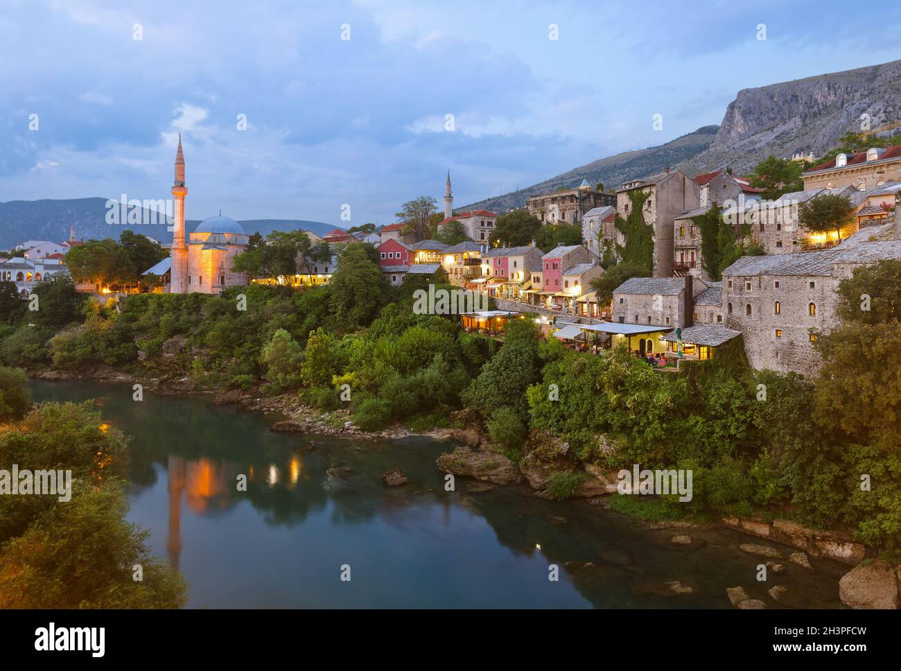 La città di Mostar - Bosnia ed Erzegovina Foto Stock