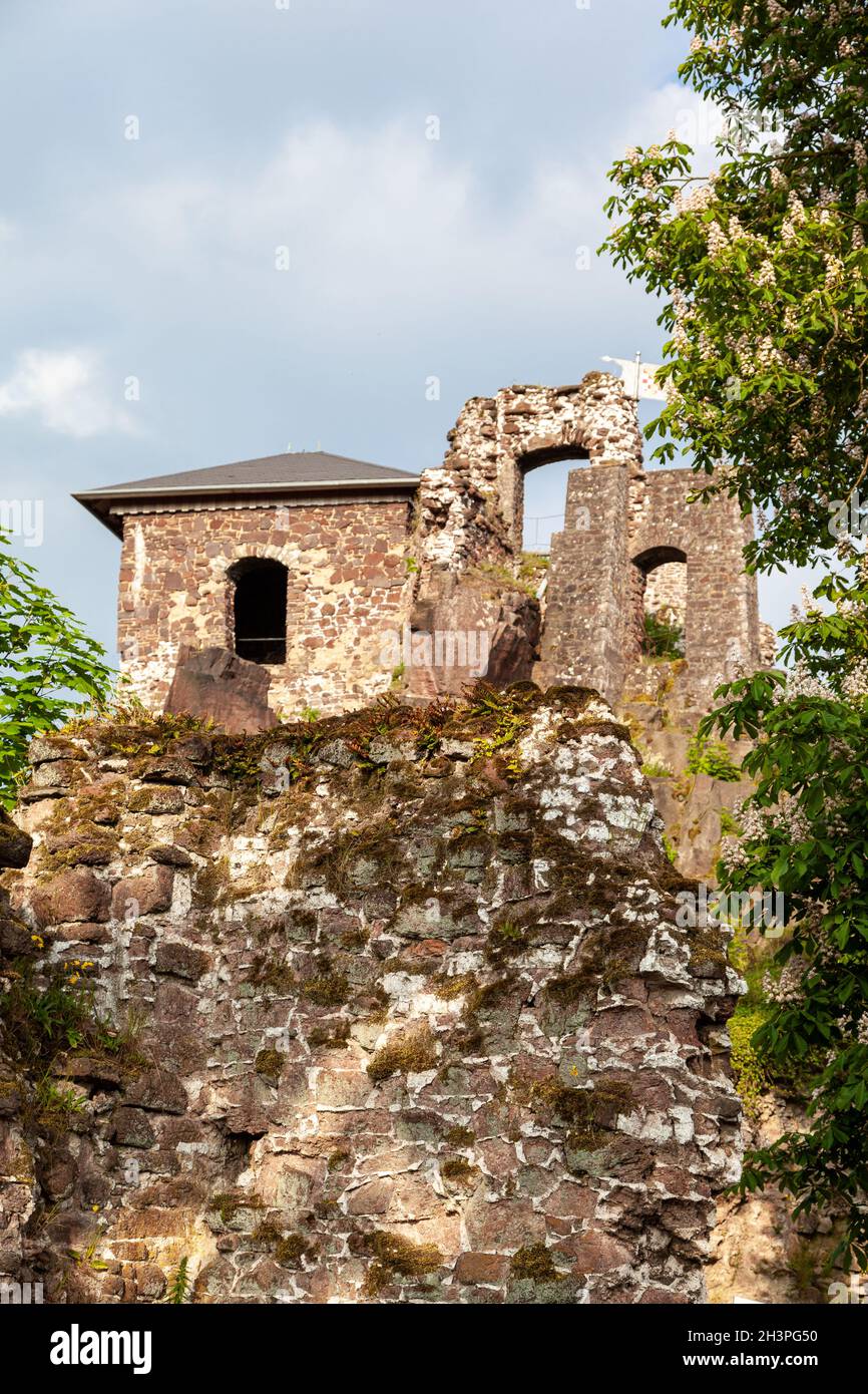 Hohnstein Castello rovina Neustadt im Harz Foto Stock