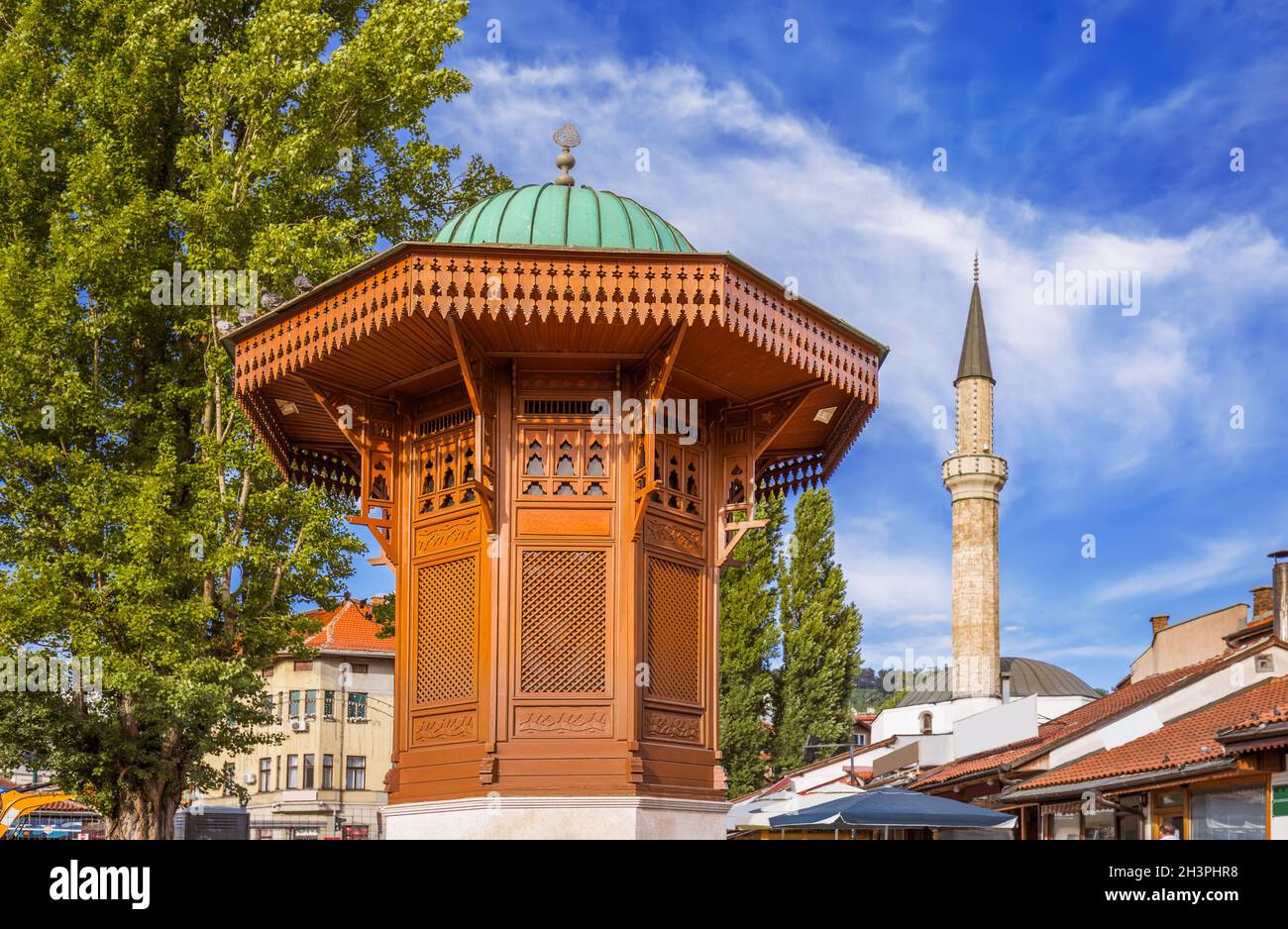 La fontana Sebil (Sebilj) a Sarajevo - Bosnia-Erzegovina Foto Stock