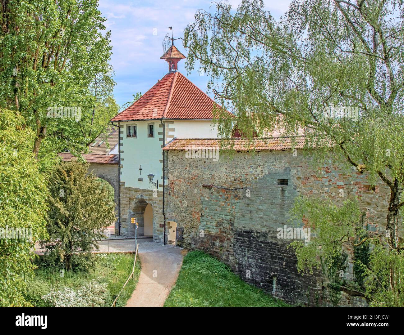 Aufkircher Tor, Ãœberlingen sul lago di Costanza Foto Stock