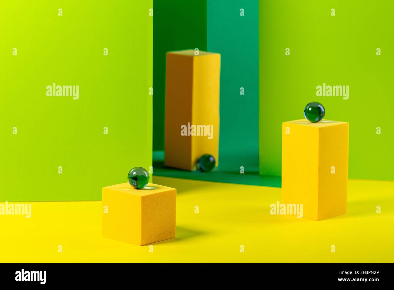 Composizione astratta con forme geometriche. Foto Stock