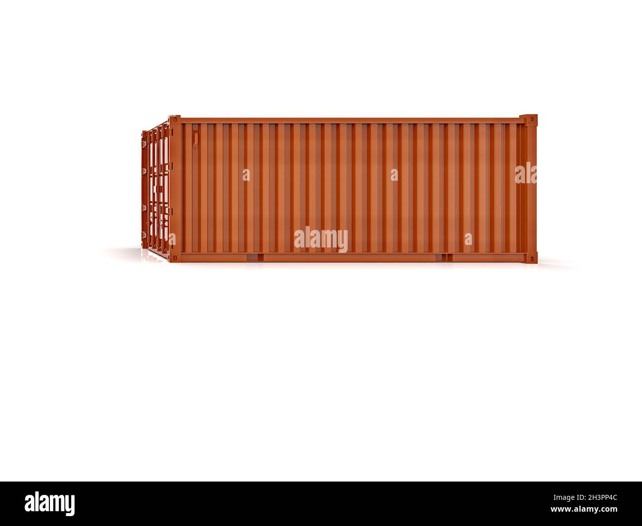 Spedizione Cargo Container venti FeetÂ per logistica e trasporto su sfondo bianco Foto Stock