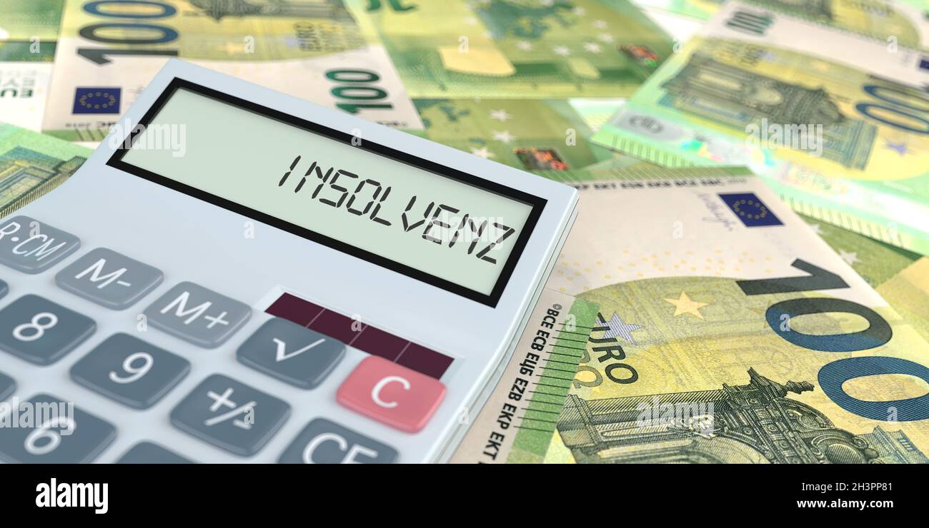 Calcolatore Insolvenz Foto Stock