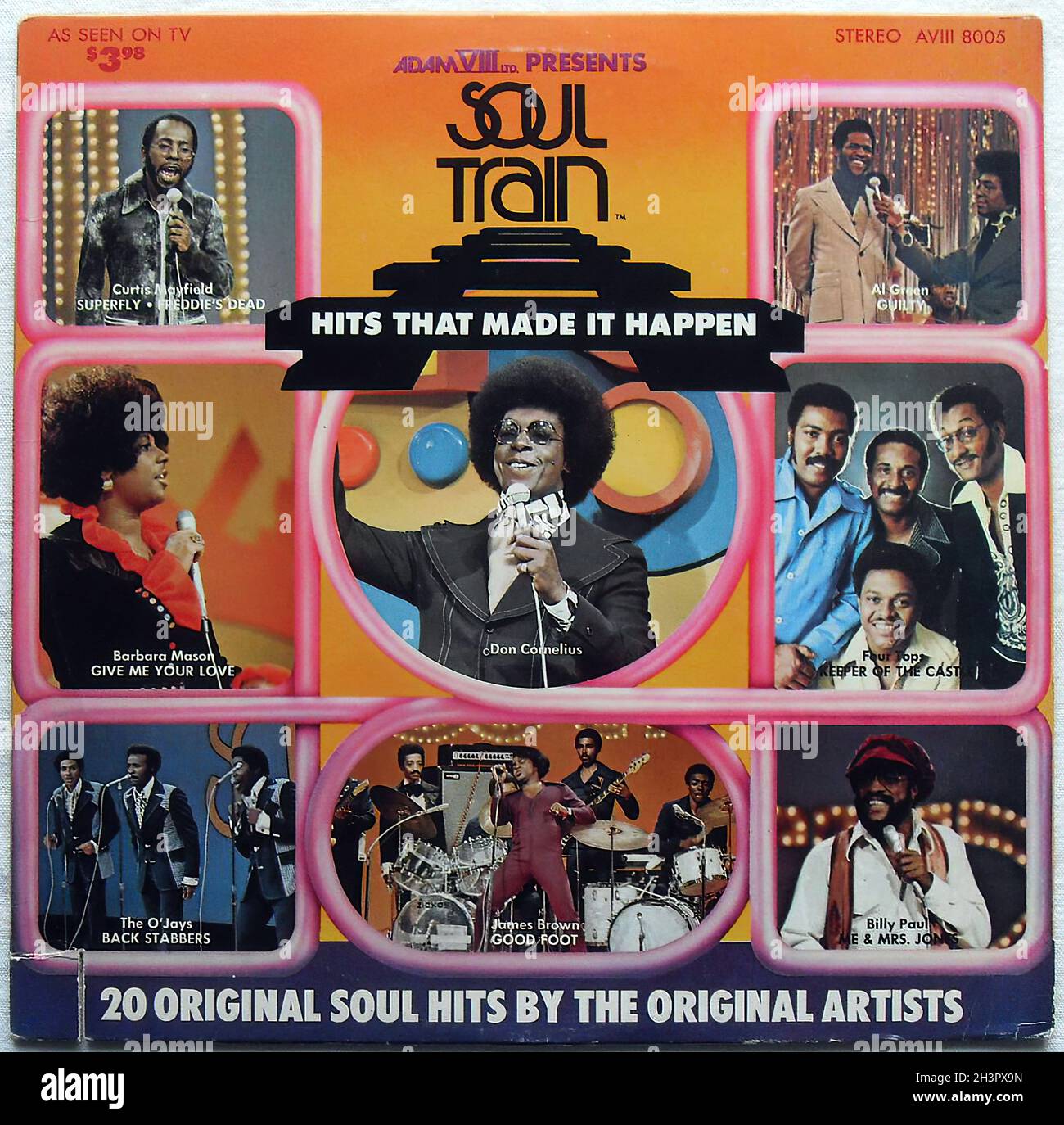 1973 Soul Train compilation 1970 Soul R&B Album Record Cover Vinyl Foto Stock